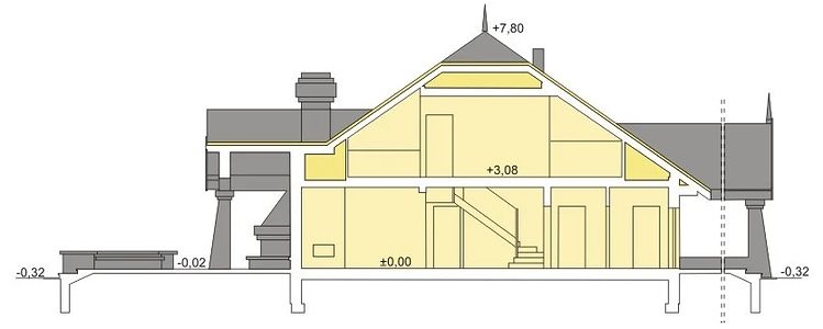 Фасад дома CED-3749-89 Фасад дома CED-3749-89